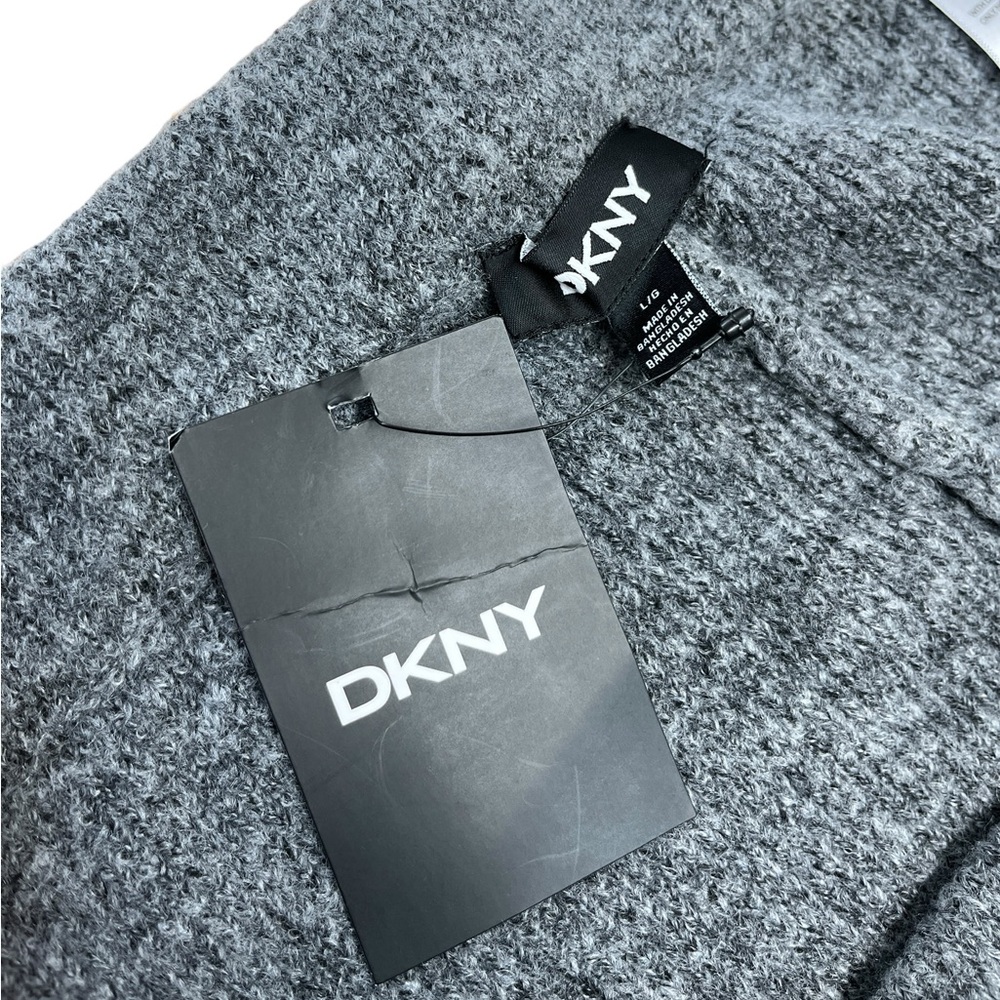 DKNY JOGGERS WOMENS SIZE LARGE HEATHERED GREY CASUAL PANTS CASHMERE BLEND - Picture 10 of 12